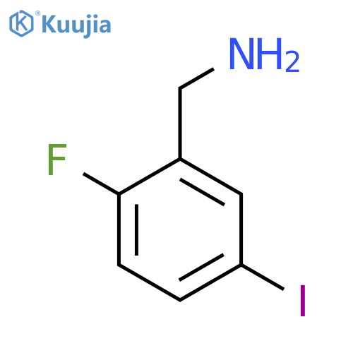 (2-fluoro-5-iodophenyl)methanamine structure