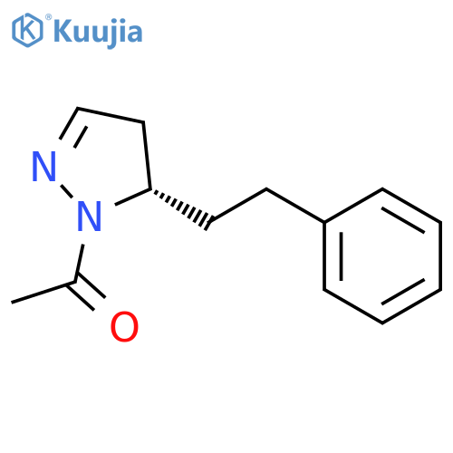 1H-PYRAZOLE, 1-ACETYL-4,5-DIHYDRO-5-(2-PHENYLETHYL)-, (5S)- structure