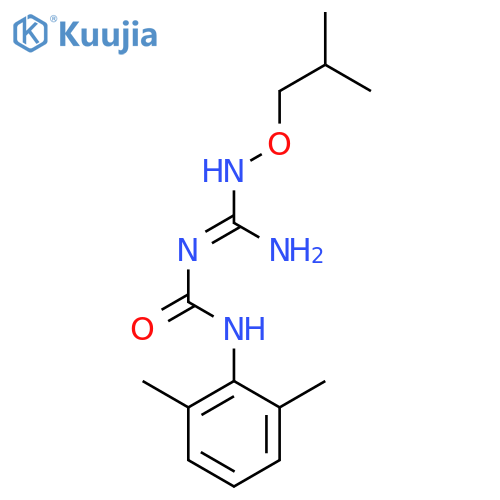 Urea,N-(2,6-dimethylphenyl)-N'-[imino[(2-methylpropoxy)amino]methyl]-, hydrochloride(1:1) structure
