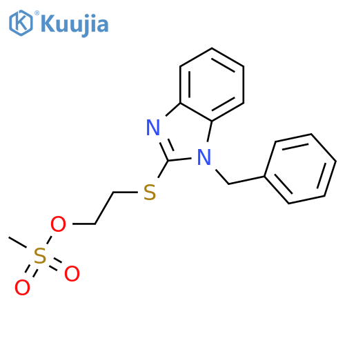 2-(1-benzylbenzimidazol-2-yl)sulfanylethyl Methanesulfonate structure