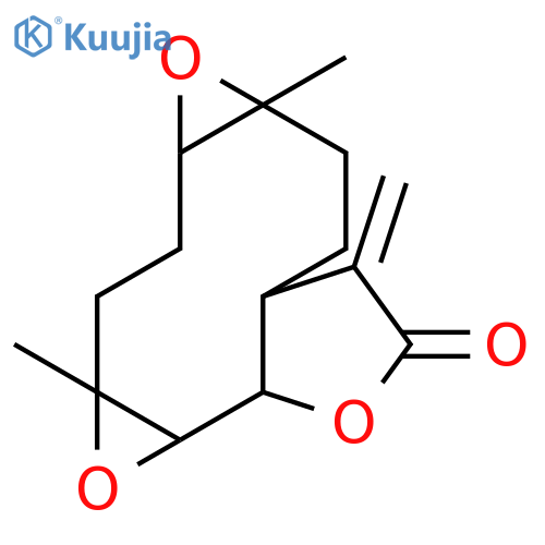 Bisoxireno[5,6:9,10]cyclodeca[1,2-b]furan-3(1bH)-one,decahydro-6a,9a-dimethyl-4-methylene- structure