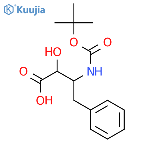 Boc-(2R,3R)-3-amino-2-hydroxy-4-phenylbutyric acid structure