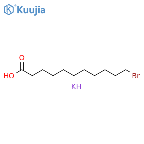 Undecanoic acid, 11-bromo-, potassium salt structure