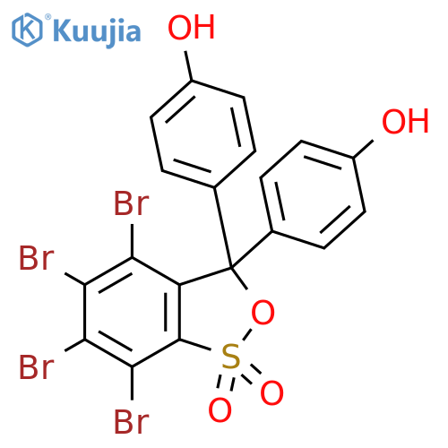 4,5,6,7-Tetrabromo-3,3-bis(4-hydroxyphenyl)-3H-benzoc1,2oxathiole 1,1-dioxide structure