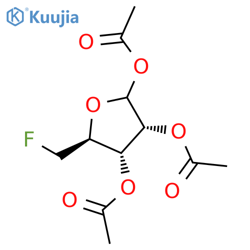 D-RIBOFURANOSE, 5-DEOXY-5-FLUORO-, TRIACETATE structure