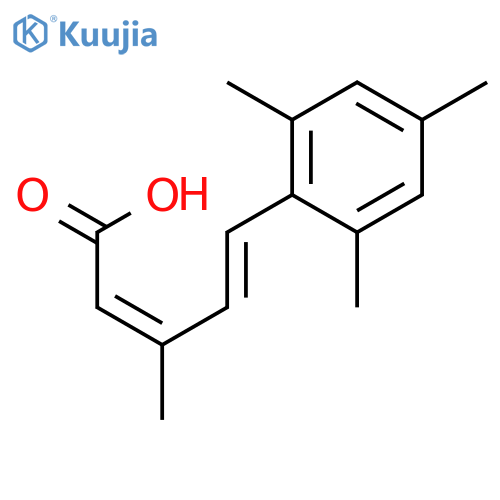 2,4-Pentadienoic acid, 3-methyl-5-(2,4,6-trimethylphenyl)-, (Z,E)- structure