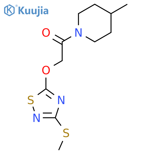 PIPERIDINE, 4-METHYL-1-[[[3-(METHYLTHIO)-1,2,4-THIADIAZOL-5-YL]OXY]ACETYL]- structure