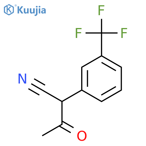 3-oxo-2-3-(trifluoromethyl)phenylbutanenitrile structure