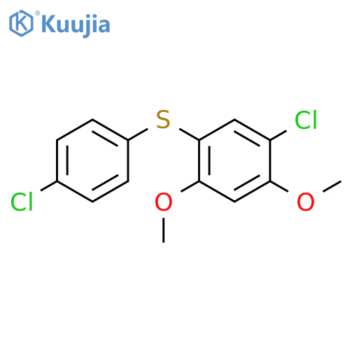 Benzene, 1-chloro-5-[(4-chlorophenyl)thio]-2,4-dimethoxy- structure