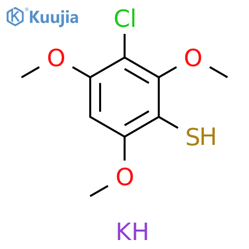 Benzenethiol, 3-chloro-2,4,6-trimethoxy-, potassium salt structure
