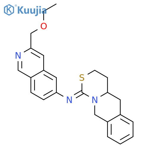 3-(ethoxymethyl)-N-[(1Z)-4,4a,5,10-tetrahydro-3H-[1,3]thiazino[3,4-b]isoquinolin-1-ylidene]isoquinolin-6-amine structure