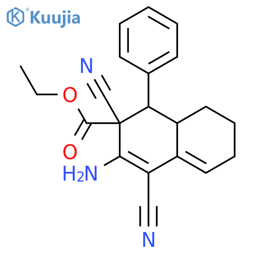3-Amino-2,4-dicyano-1-phenyl-1,2,6,7,8,8a-hexahydro-naphthalene-2-carboxylic Acid Ethyl Ester structure