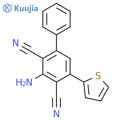 [1,1'-BIPHENYL]-2,4-DICARBONITRILE, 3-AMINO-5-(2-THIENYL)- structure
