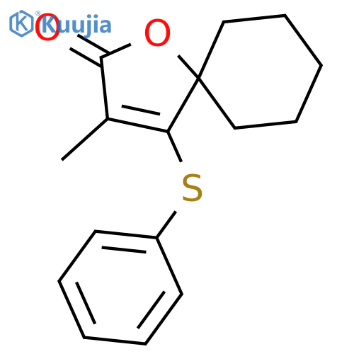 1-OXASPIRO[4.5]DEC-3-EN-2-ONE, 3-METHYL-4-(PHENYLTHIO)- structure