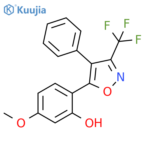 5-methoxy-2-4-phenyl-3-(trifluoromethyl)-1,2-oxazol-5-ylphenol structure
