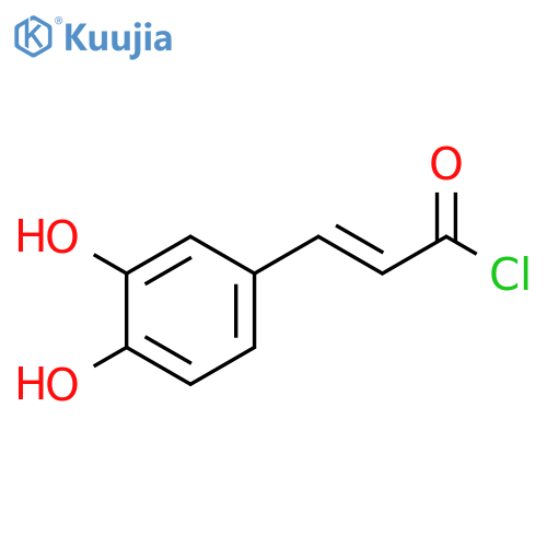 2-Propenoyl chloride, 3-(3,4-dihydroxyphenyl)-, (E)- structure