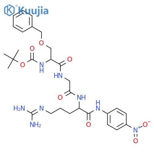 L-Argininamide,N-[(1,1-dimethylethoxy)carbonyl]-O-(phenylmethyl)-L-serylglycyl-N-(4-nitrophenyl)-(9CI) structure
