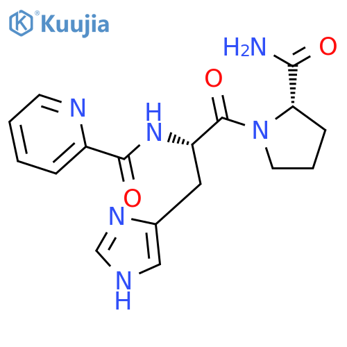 L-Prolinamide, N-(2-pyridinylcarbonyl)-L-histidyl- structure