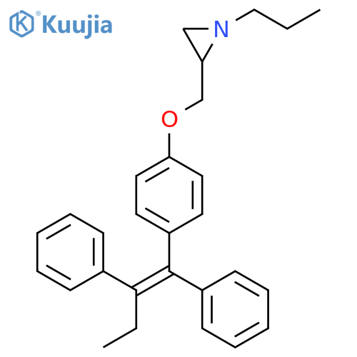 Aziridine, 2-[[4-[(1Z)-1,2-diphenyl-1-buten-1-yl]phenoxy]methyl]-1-propyl- structure