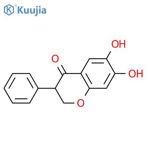 4H-1-BENZOPYRAN-4-ONE, 2,3-DIHYDRO-6,7-DIHYDROXY-3-PHENYL- structure