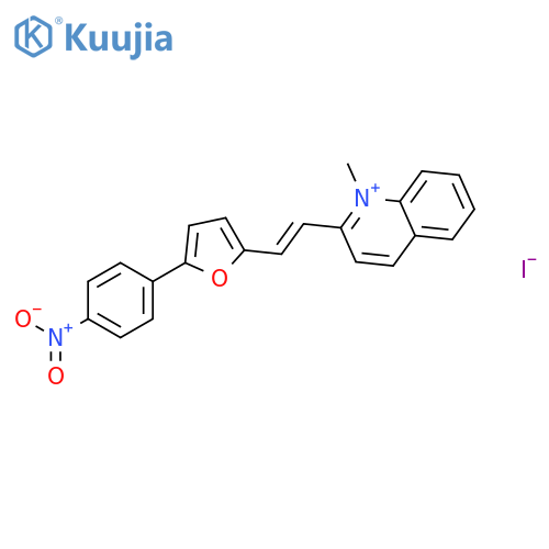 Quinolinium, 1-methyl-2-[2-[5-(4-nitrophenyl)-2-furanyl]ethenyl]-, iodide structure