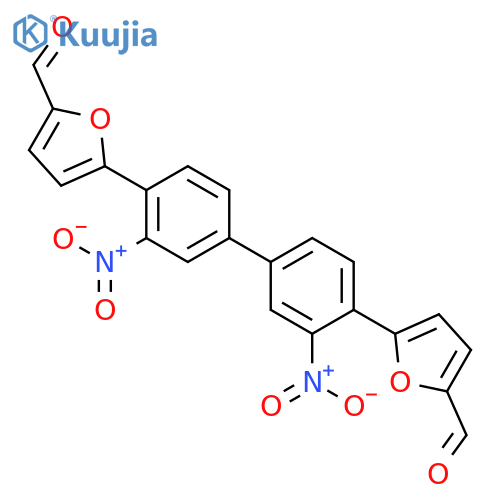 2-FURANCARBOXALDEHYDE, 5,5'-(3,3'-DINITRO[1,1'-BIPHENYL]-4,4'-DIYL)BIS- structure
