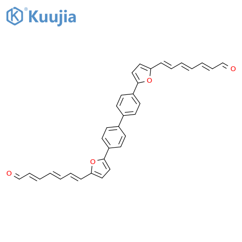 2,4,6-HEPTATRIENAL, 7,7'-([1,1'-BIPHENYL]-4,4'-DIYLDI-5,2-FURANDIYL)BIS- structure