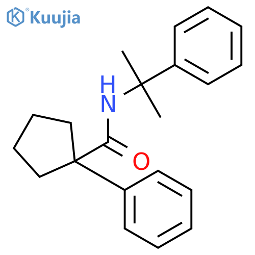 Cyclopentanecarboxamide, N-(1-methyl-1-phenylethyl)-1-phenyl- structure