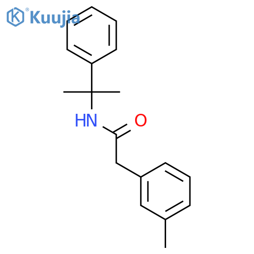 Benzeneacetamide, 3-methyl-N-(1-methyl-1-phenylethyl)- structure