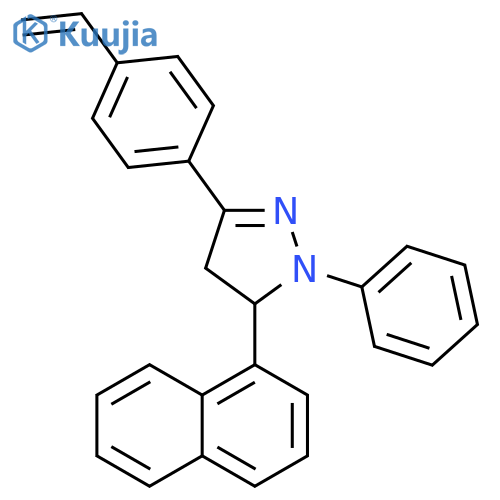 1H-Pyrazole,3-(4-ethenylphenyl)-4,5-dihydro-5-(1-naphthalenyl)-1-phenyl- structure
