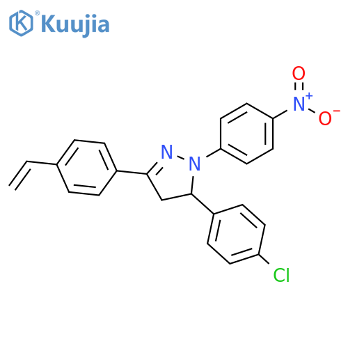 1H-Pyrazole,5-(4-chlorophenyl)-3-(4-ethenylphenyl)-4,5-dihydro-1-(4-nitrophenyl)- structure