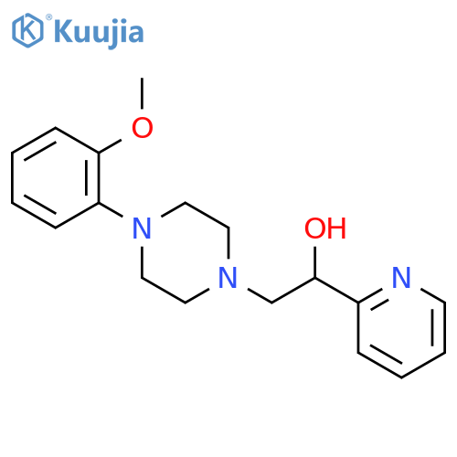 2-[4-(2-methoxyphenyl)piperazin-1-yl]-1-pyridin-2-ylethanol structure