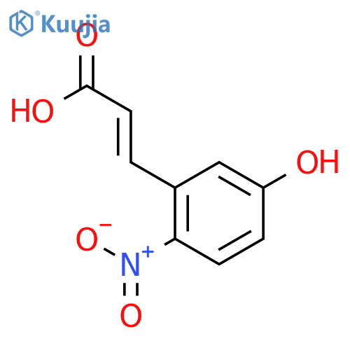 2-PROPENOIC ACID, 3-(5-HYDROXY-2-NITROPHENYL)- structure