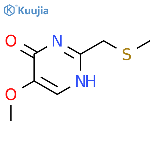 5-Methoxy-2-[(methylsulfanyl)methyl]pyrimidin-4(3H)-one structure