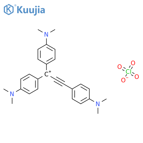 2-PROPYNYLIUM, 1,1,3-TRIS[4-(DIMETHYLAMINO)PHENYL]-, PERCHLORATE structure