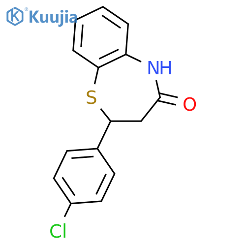 1,5-Benzothiazepin-4(5H)-one, 2-(4-chlorophenyl)-2,3-dihydro- structure