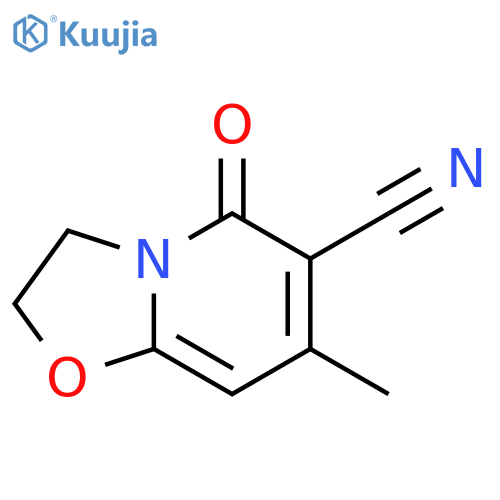 5H-Oxazolo[3,2-a]pyridine-6-carbonitrile, 2,3-dihydro-7-methyl-5-oxo- structure