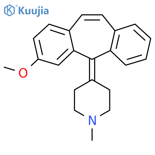 Piperidine, 4-(3-methoxy-5H-dibenzo(a,d)cyclohepten-5-ylidene)-1-methyl- structure