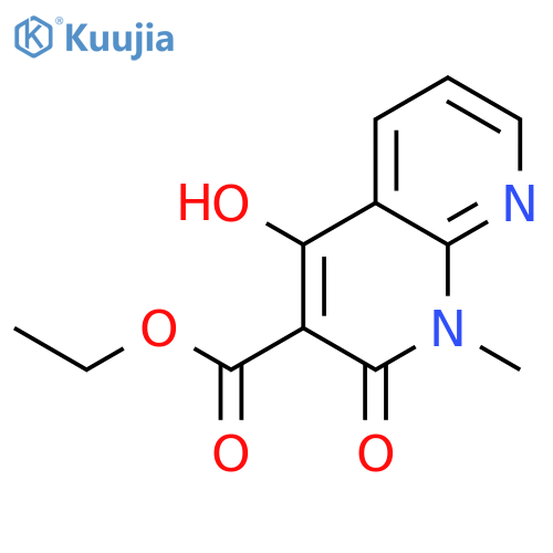 Ethyl 4-hydroxy-1-methyl-2-oxo-1,2-dihydro-1,8-naphthyridine-3-carboxylate structure