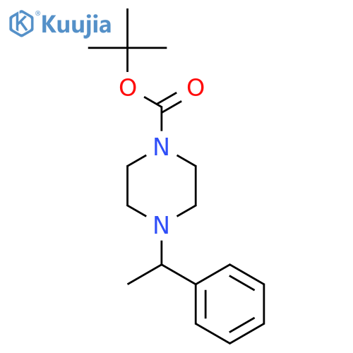 1-PIPERAZINECARBOXYLIC ACID, 4-(1-PHENYLETHYL)-, 1,1-DIMETHYLETHYL ESTER structure