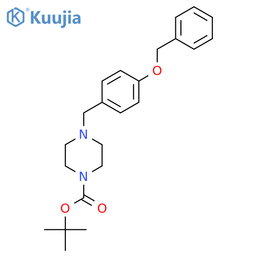 Tert-butyl 4-(4-(benzyloxy)benzyl)piperazine-1-carboxylate structure