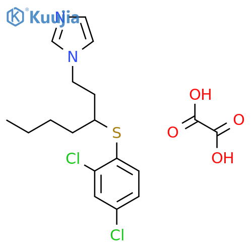 1H-Imidazole, 1-[3-[(2,4-dichlorophenyl)thio]heptyl]-, ethanedioate structure