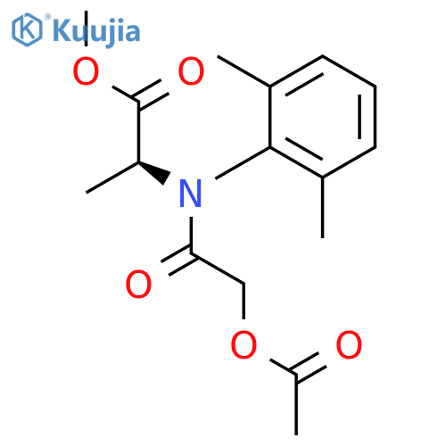 L-Alanine, N-[(acetyloxy)acetyl]-N-(2,6-dimethylphenyl)-, methyl ester structure