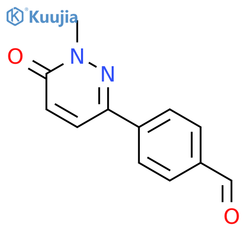 Benzaldehyde, 4-(1,6-dihydro-1-methyl-6-oxo-3-pyridazinyl)- structure