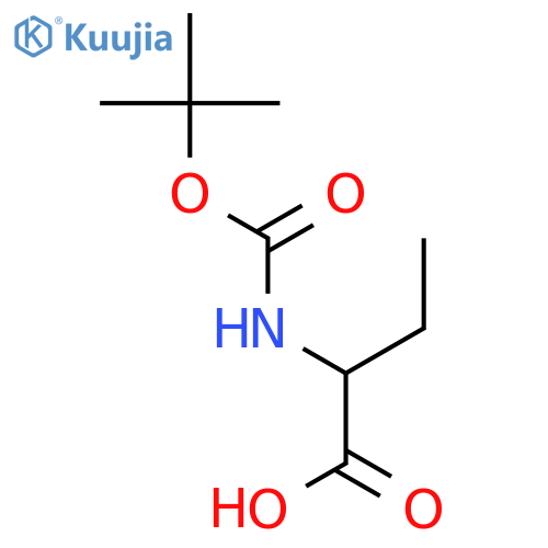 2-(tert-Butoxycarbonyl)aminobutanoic Acid structure