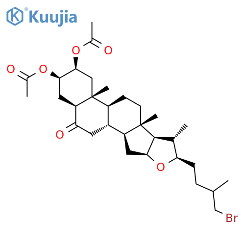 Furostan-6-one, 2,3-bis(acetyloxy)-26-bromo-, (2b,3b,5a,22b)- structure
