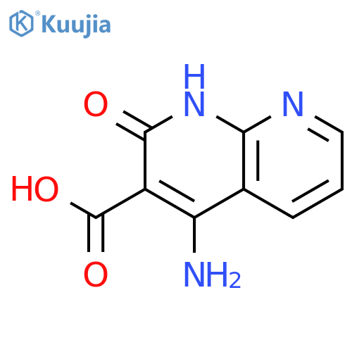 1,8-Naphthyridine-3-carboxylic acid, 4-amino-1,2-dihydro-2-oxo- structure