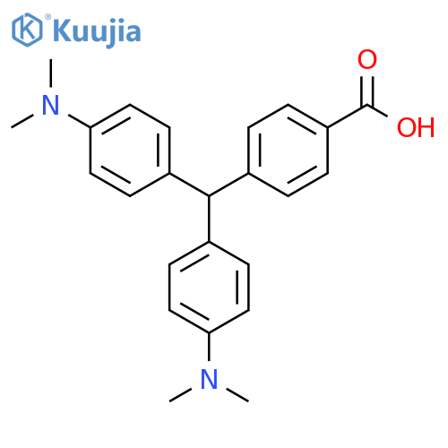 4-[Bis[4-(dimethylamino)phenyl]methyl]benzoic acid structure