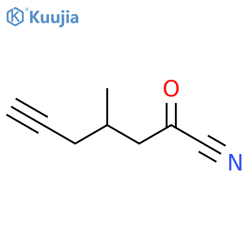 6-HEPTYNENITRILE, 4-METHYL-2-OXO- structure