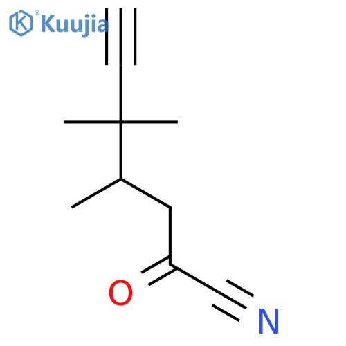 6-Heptynenitrile, 4,5,5-trimethyl-2-oxo- structure